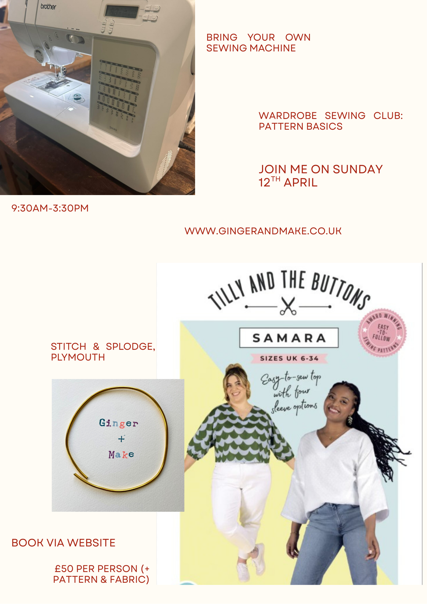 Sewing Workshop - Sunday 12th April - Plymouth